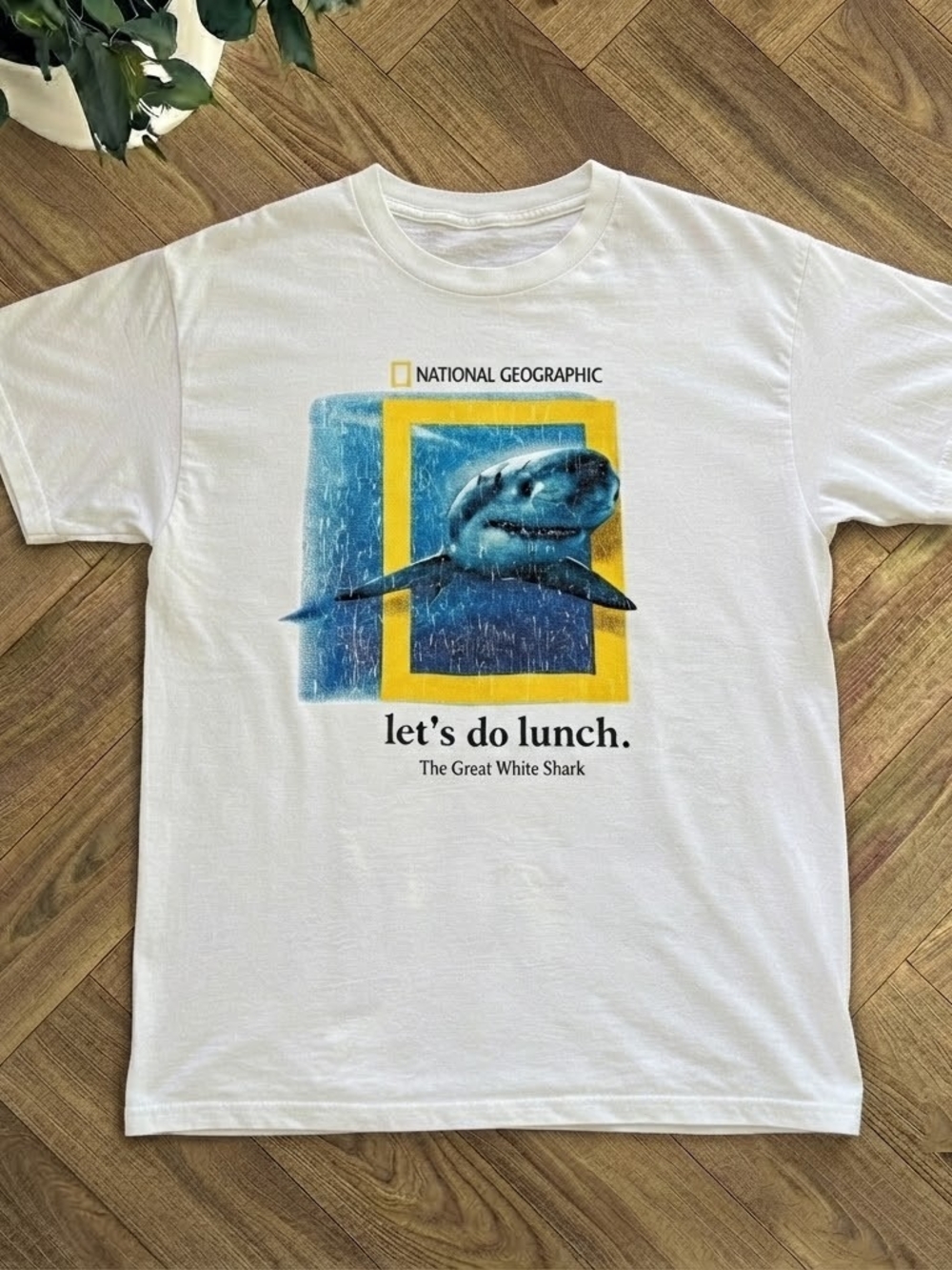 National Geographic Let's Do Lunch Great White Shark Graphic T-Shirt